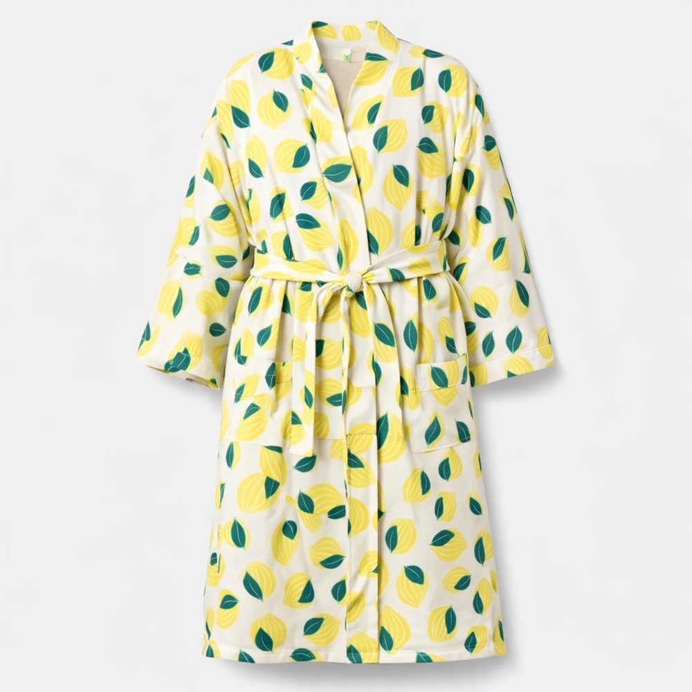 Room Essentials Lemon Bath Robe Self Care - Picture 3 of 6
